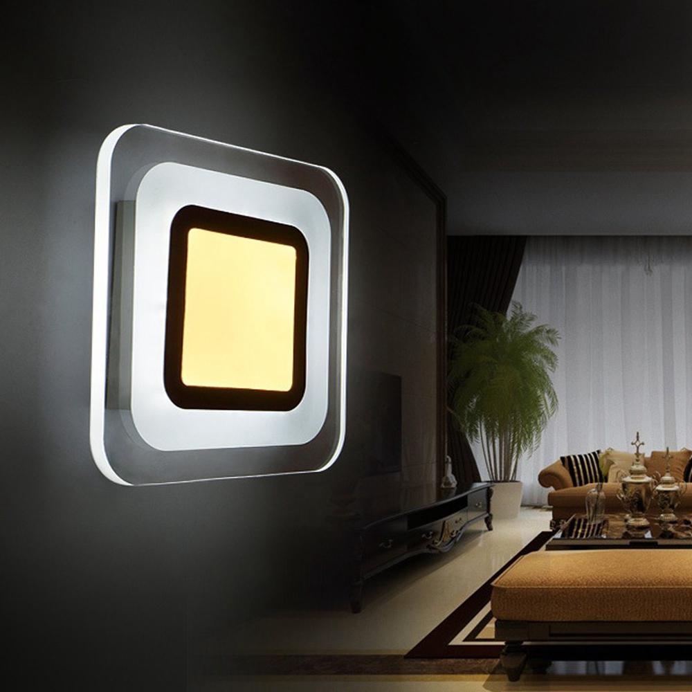 9W LED Modern Square Aisle Staircase Wohnzimmer Wandleuchte Indoor Nachttischlampe