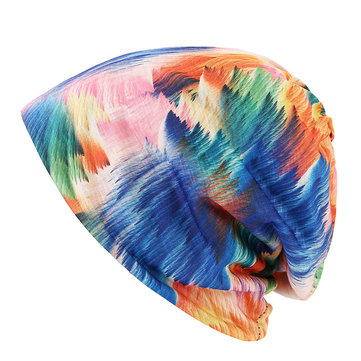 Double Scarf Color Printing Multi-function Neck Scarves Hat