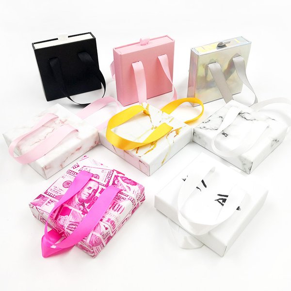 Wholesale Eyelashes Box For 10-30mm Natural Long Eyelash Packaging Boxes Lashes Empty Cases Make Up Tools