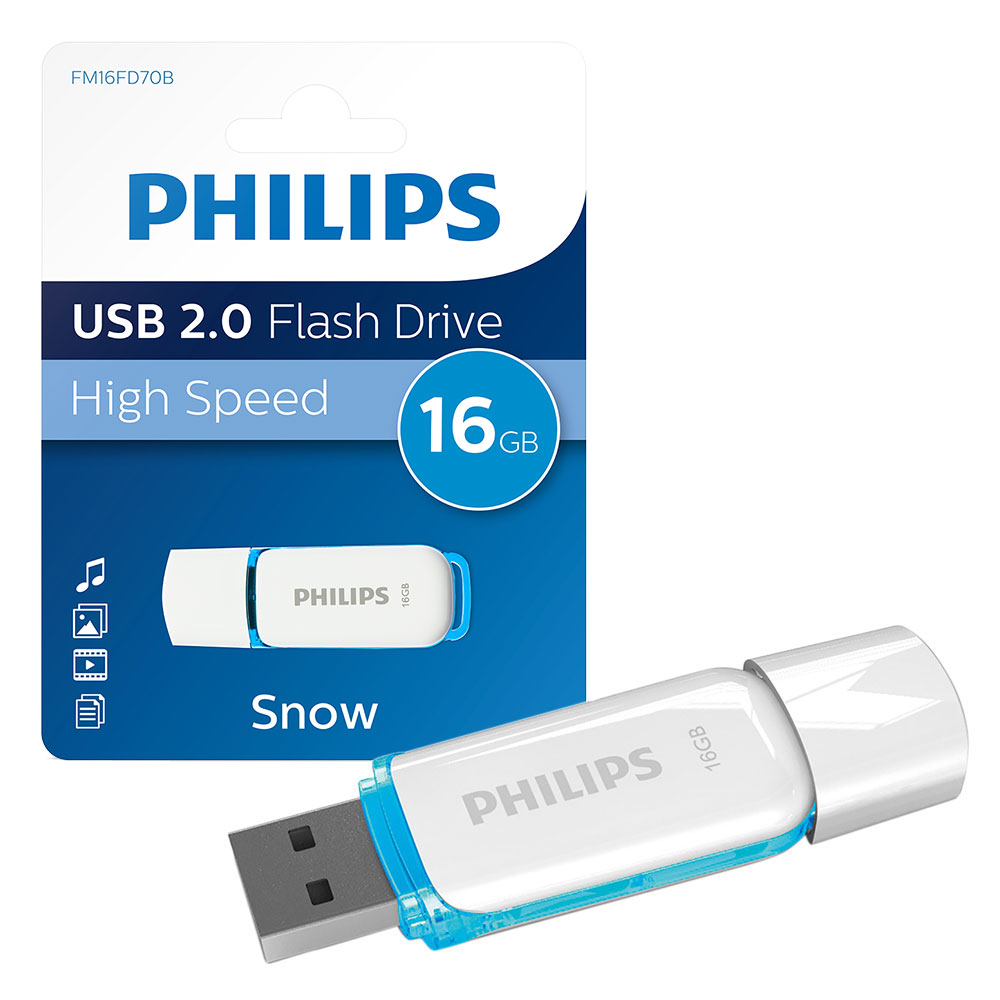 Philips Snow Series USB 2.0 Flash Drive Memory Stick - 16GB