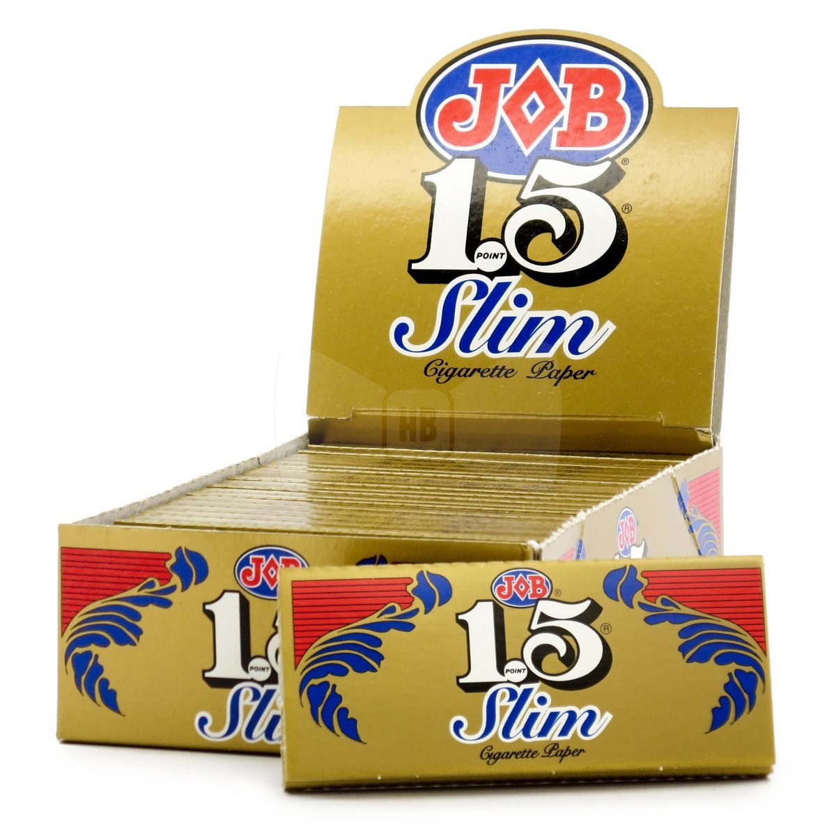 JOB 1.5 Gold Slim Rolling Papers Box