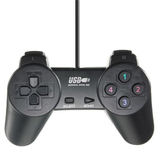 Ligero atado con alambre negro Joystick Gamepad
