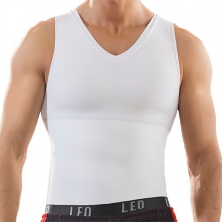 LEO Compression Tank Top - White L