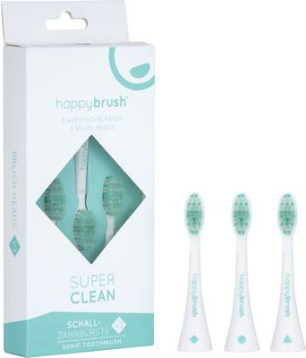 HappyBrush Aufsteckbürsten für elektrische Zahnbürste HAV3W 3 St. Weiß (HAV3W)