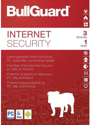 BullGuard Internet Security 2019 - Abonnement-Lizenz (1 Jahr) - 3 Geräte - Win - Deutsch (BG1907)