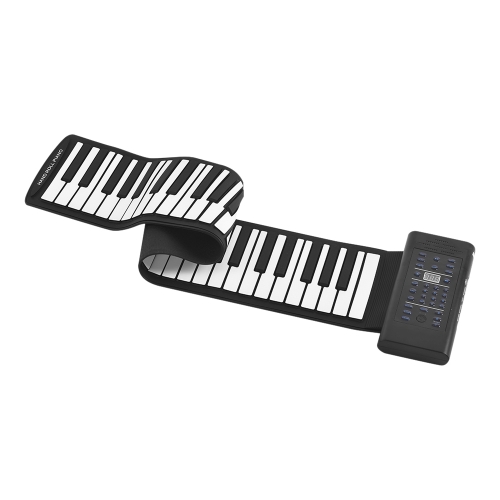 Portable 61 touches Roll Up Piano électronique clavier Silicon haut-parleur stéréo intégré 1000mA Li-ion Support de la batterie MIDI OUT Microphone Audio fonctions d'entrée