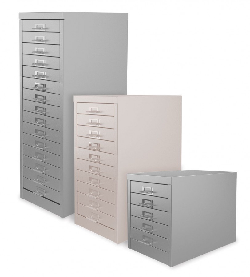 Satin White 10 Drawer Multi Drawer Cabinet