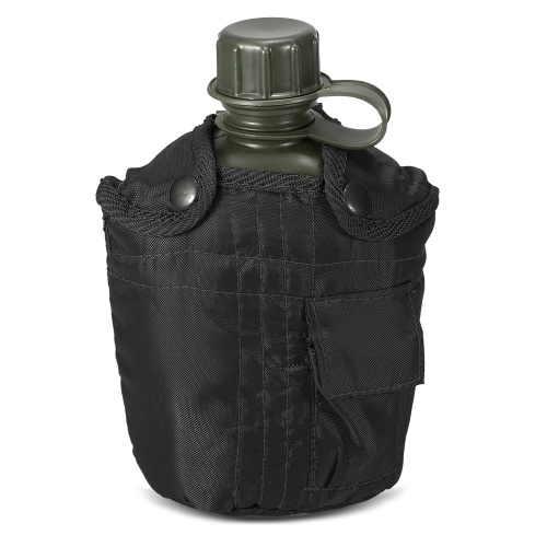 Botella de cantina militar al aire libre Camping Senderismo Mochilero Supervivencia Botella de agua Hervidor con tapa