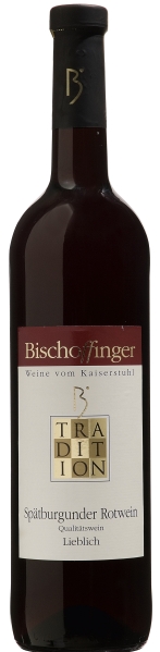 Bischoffingen Spätburgunder Rotwein lieblich Qualitätswein Serie Tradition Jg. 2015-16 Deutschland Baden Bischoffingen