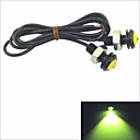 Carking™ 12V 1.5W 18MM Auto Car Eagle Eye Yellow Rear LED Light Day Time Running Lamp-Yellow Lens
