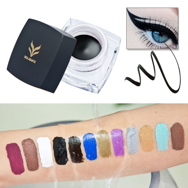 eyeliner gel 24 hour long-lasting eye liner gel waterproof makeup purple green eyliner