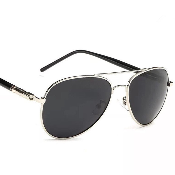 1PC Aviation Metail Frame Quality Oversized Spring Leg Alloy Men Sunglasses Polarized Design Driver Goggles Sun Glasses Driving