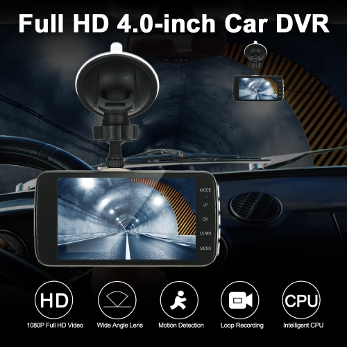 KKmoon 4 "lente dual 1080p HD coche DVR Dash cam cámara videocámara