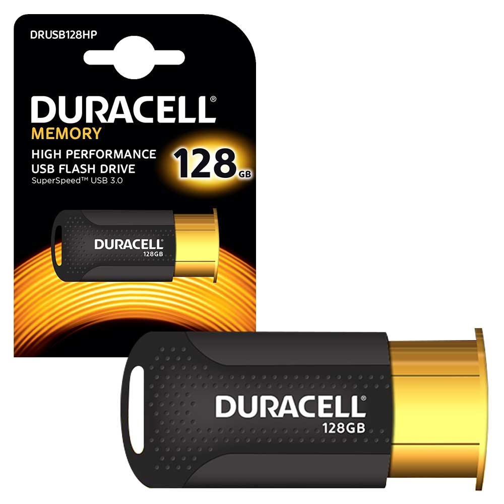 Duracell USB 3.0 High Performance Flash Drive Memory Stick - 128GB