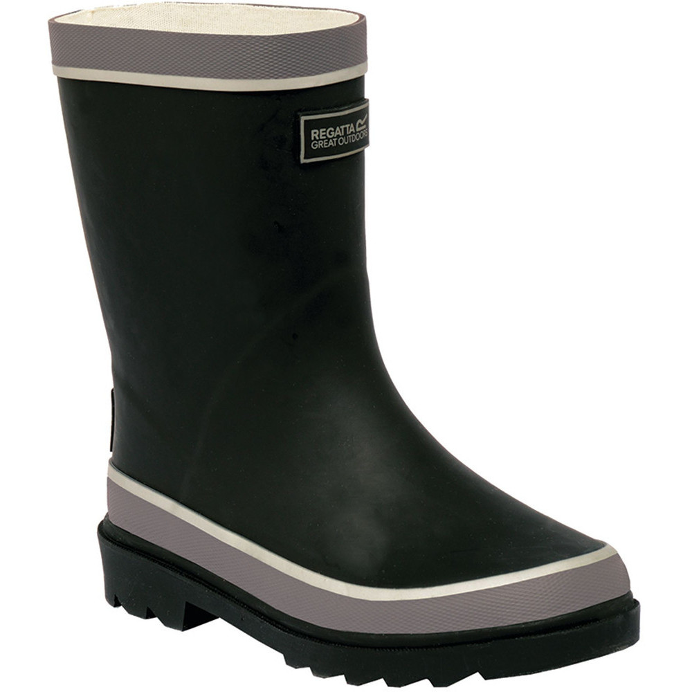 Regatta Boys & Girls Foxfire Welly Reflective Rubber Wellington Boots UK Size 8 (EU 27)