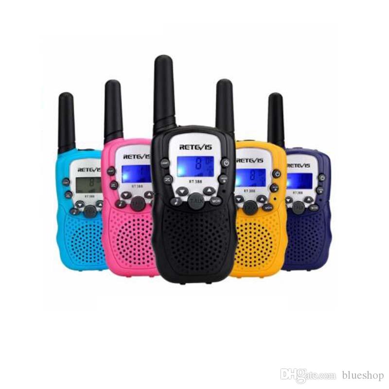 2pcs Retevis RT388 Kids Walkie Talkie Children Toy Radio 0.5W PMR PMR446 FRS VOX Flashlight Handheld 2 Way Radio Hf Transceiver