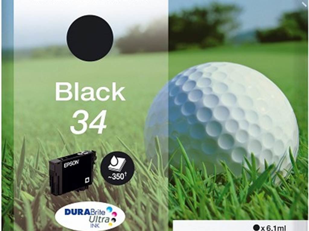 Epson Singlepack Schwarz 34 Golfball DURABrite Ultra Ink (Schwarz)