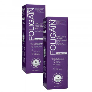 Foligain Shampoo for Women - with 2% Trioxidil For Thinning Hair - 2 Packs