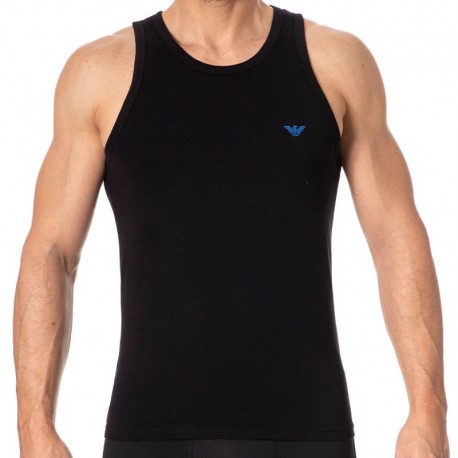 Emporio Armani 3D Print Tank Top - Black L