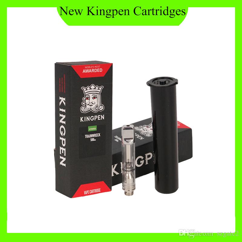 Newest Kingpen Cartridges 0.5 1.0ml Cotton Ceramic Coil 510 Thread Vape Cartridges Packaging With 7 Flavor Stickers 0266224