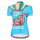 21Grams Women's Short Sleeve Cycling Jersey Nylon Polyester RedBlue Flamingo Animal Sloth Bike Jersey Top Mountain Bike MTB Road Bike Cycling Breathable Quick Dry Ultraviolet Resistant Sports