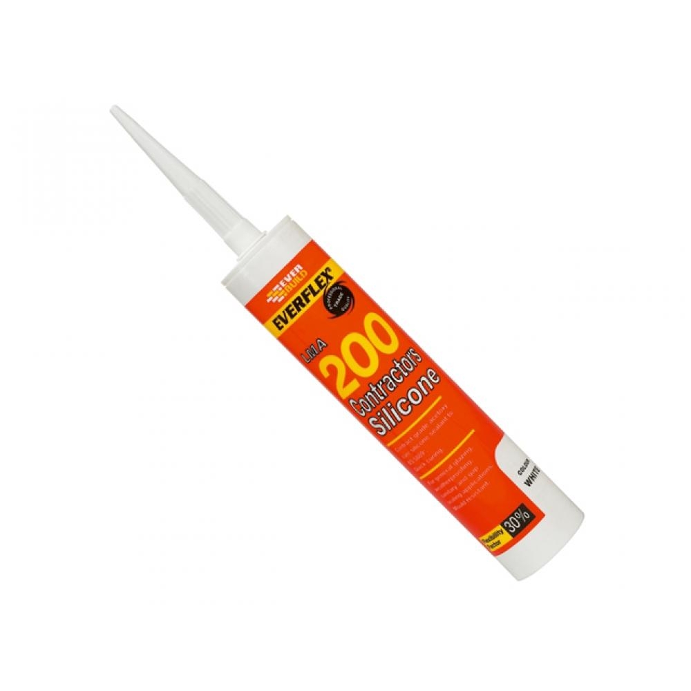 Everbuild Contractors LMA Silicone Sealant 295ml Brown 200