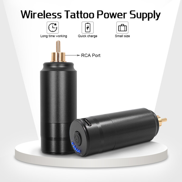 Latest Wireless Tattoo Power Supply RCA/DC Connector Mini Digital Battery Power for Rotary Tattoo Pen