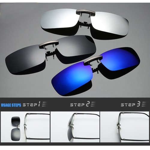 UV400 Rimless Polarized Sunglasses Clip