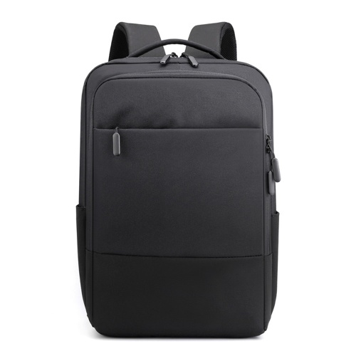 15.6 pouces grande capacité ordinateur sac à dos Oxford tissu sac d'affaires en plein air loisirs sac de voyage avec Interface USB externe noir