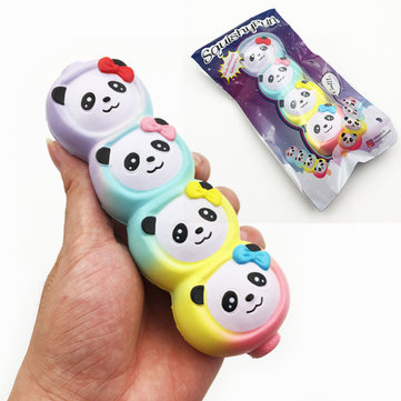 Squishyfun Rainbow Panda Candy Stick Squishy 15cm Slow Rising With Packaging Collection Gift Toy