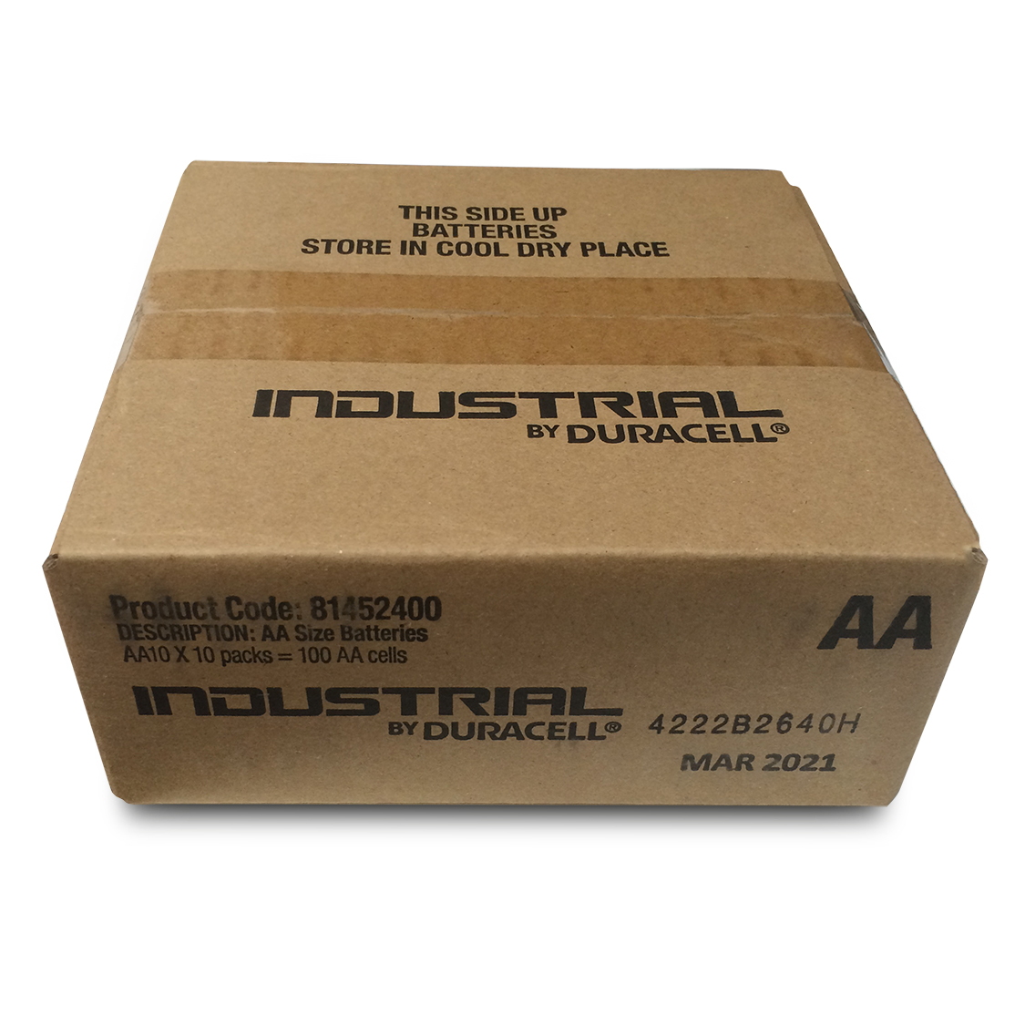 Duracell Industrial AA LR6 MN1500 Alkaline Batteries - Extra Value Box of 100