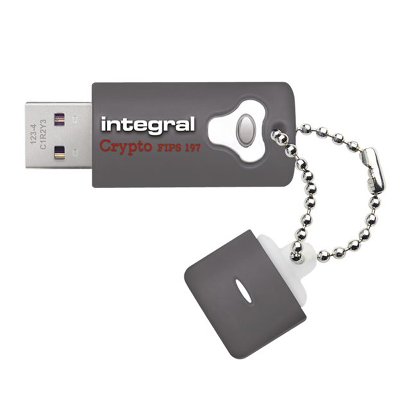 Integral 64GB Crypto FIPS 197 256-Bit AES Hardware Encrypt USB 3.0 Flash Drive - 145MB/s