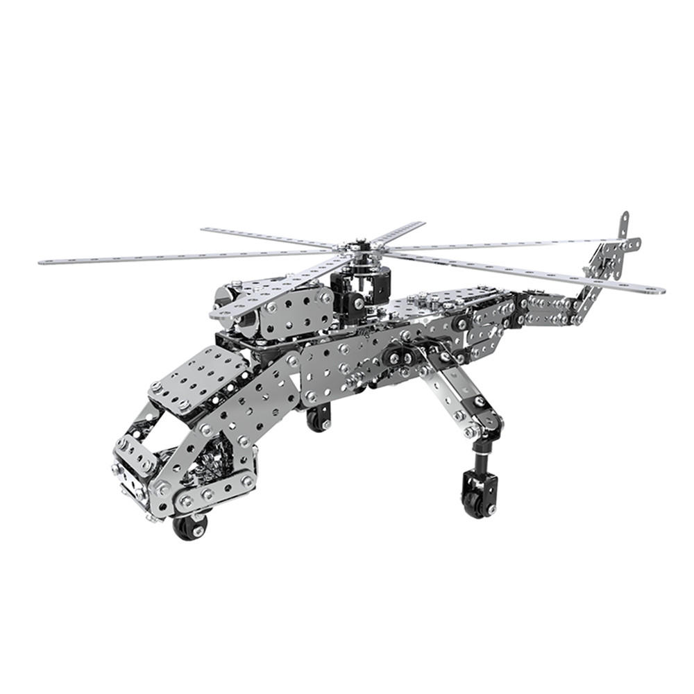 MoFun 632PCS 3DHelicopter Model Metal Puzzle Model Building Stainless Steel Toy