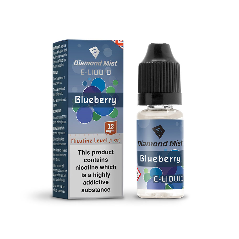 Diamond Mist E-Liquid Blueberry 10ml - 18mg Nicotine