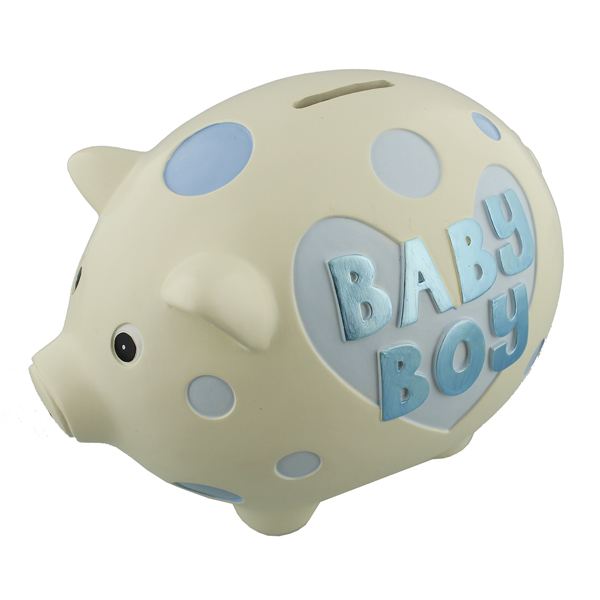 Baby Boy Large Piggy Bank