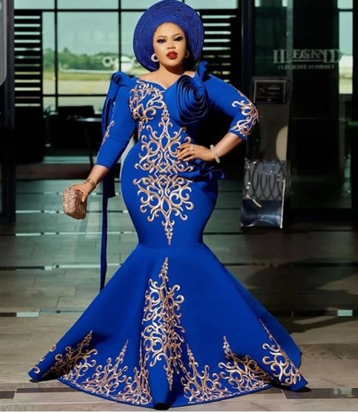 Royal Blue Arabic Women Mermaid Evening Dresses Robe De Soiree Satin Mother of the Bridal Gowns 3/4 Sleeves Plus Size Formal Party