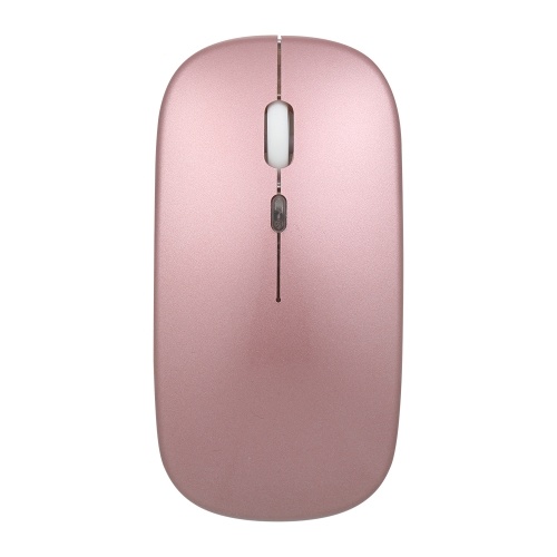 Souris mince ergonomique sans fil 2.4G moins de bruit 4 boutons 3 niveaux de DPI réglables Souris rechargeable pour ordinateur portable, noir