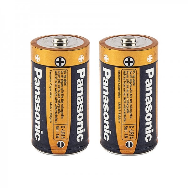 Batterien, C/LR14, 1,5V Alkaline, 2 Stück