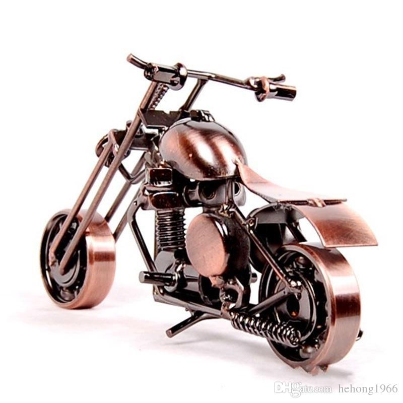 Motorcycle Shaepe Ornament Hand Mede Metal Iron Art Craft For Home Living Room Decoration Supplies Kids Gift 10 5lc BB