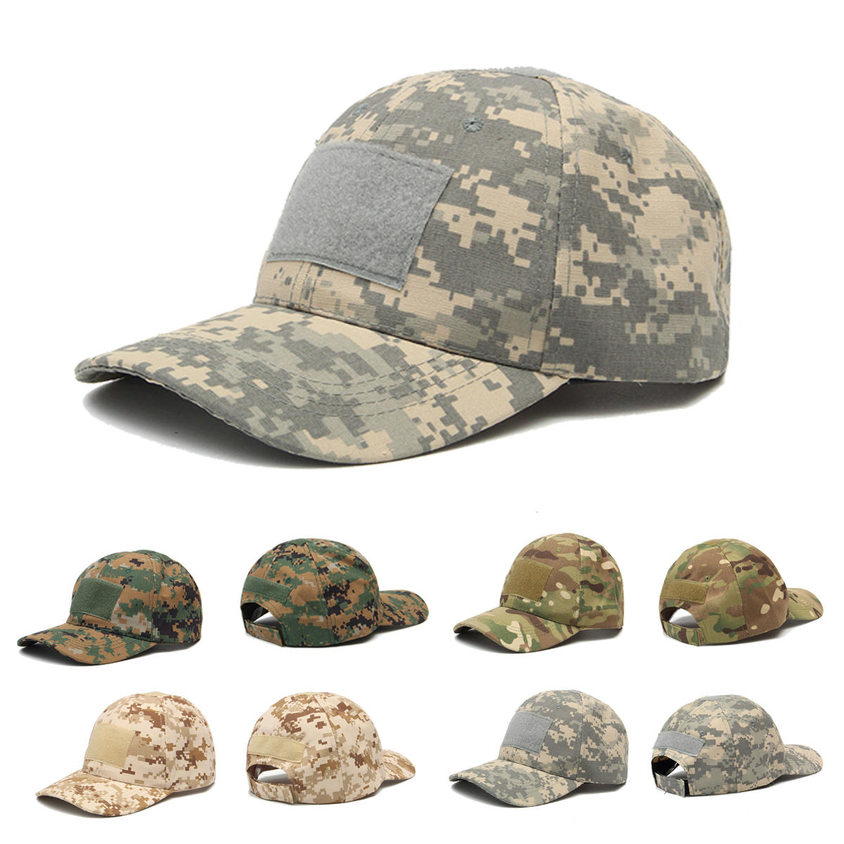 IPRee ™ Camping Tactical Camouflage Sunhat Verstellbare Reise Sonnenschutz Baseball Cap