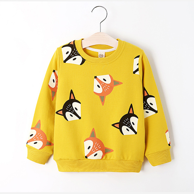 Cute Fox Printed Pullover for Toddler and Kid