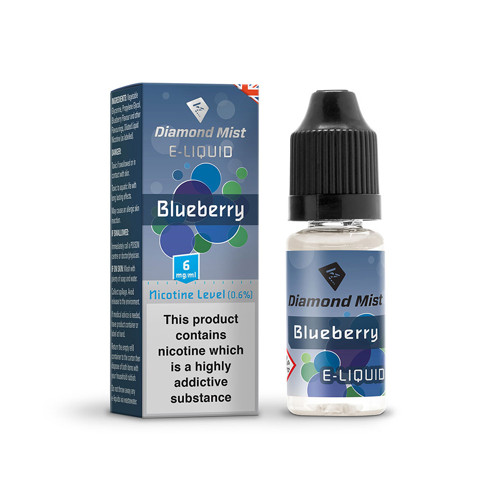 Diamond Mist E-Liquid Blueberry 10ml - 6mg Nicotine