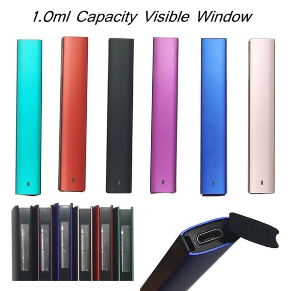 Customize Empty Disposable Vape Pen Electronic Cigarettes 1.0ml Tank Colorful Vaporizer Rechargeable 280mah Battery Thick Oil Starter Kits