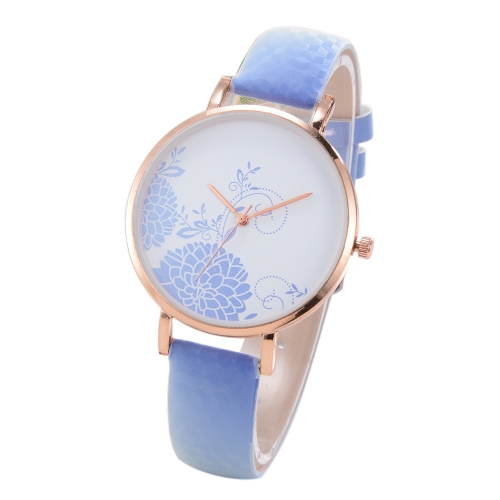 Fashion Simple Watch Changed Color Beautiful Flower Sunlight Quartz Wrist Watch Women Accessory