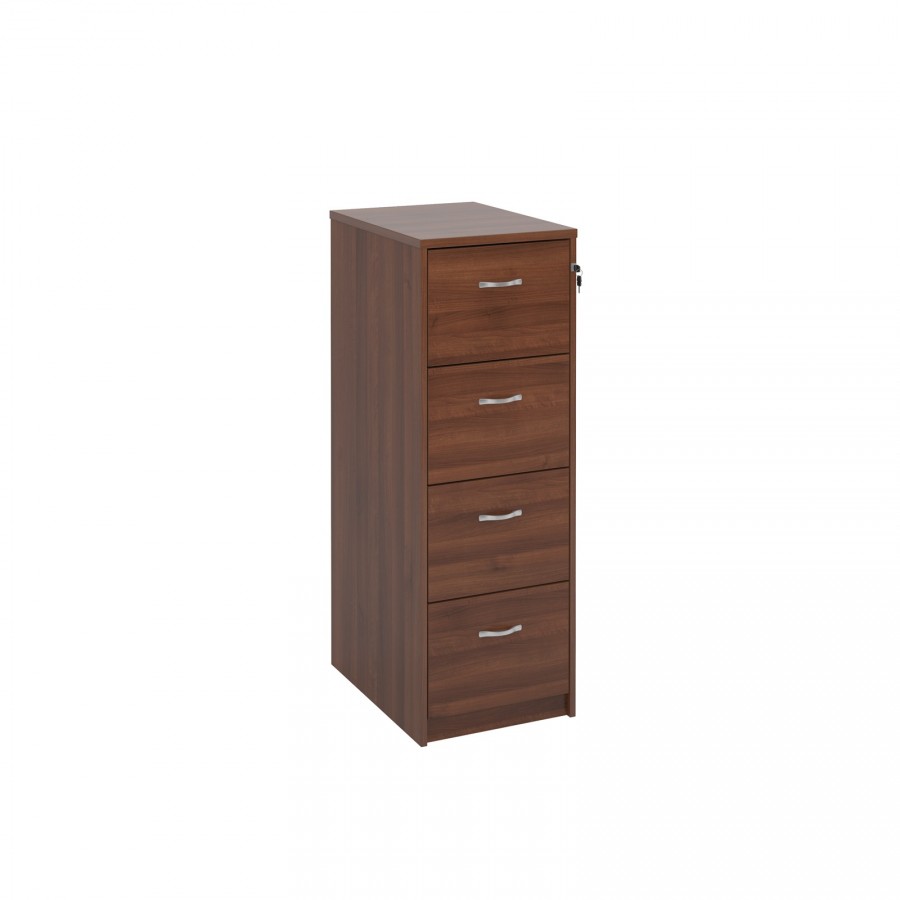 Exclusive Wooden Filing Cabinet 4 Drawer Walnut