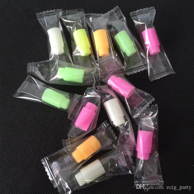 Silicone Mouthpiece Cover Silicon Drip Tip Disposable Colorful Plastic Rubber Test Tips Cap Tester Individually Pack For CE Clearomizer Ecig