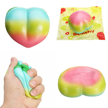 Rainbow Color Peach Squishy Toy