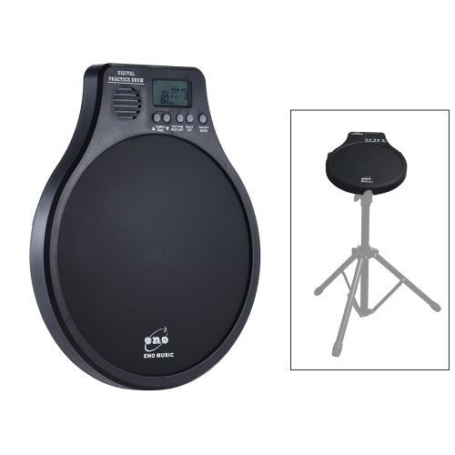 Eno DEM-40 Multifonction 3 en 1 Portable Portable Digital Drum Pad avec Métronome / Mode de détection de comptage / vitesse Blanc