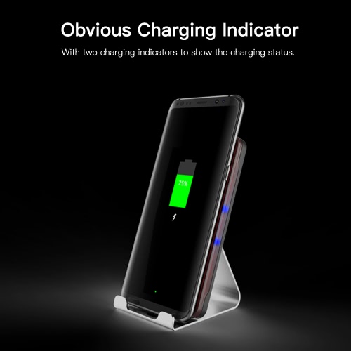 Qi Wireless Fast Charger Charging Stand Holder for iPhone 8/8 Plus iPhone X and Other Qi-enabled Smartphones