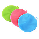 Soft Silicone Cleaning Brush Dish Wash Sponge Kitchen Scrubber Kitchen Cleaning